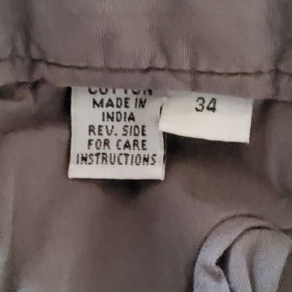 Save Khaki Men's 100% Cotton Twill Lightweight Trousers Pants Size 34 Grey New - Picture 8 of 9